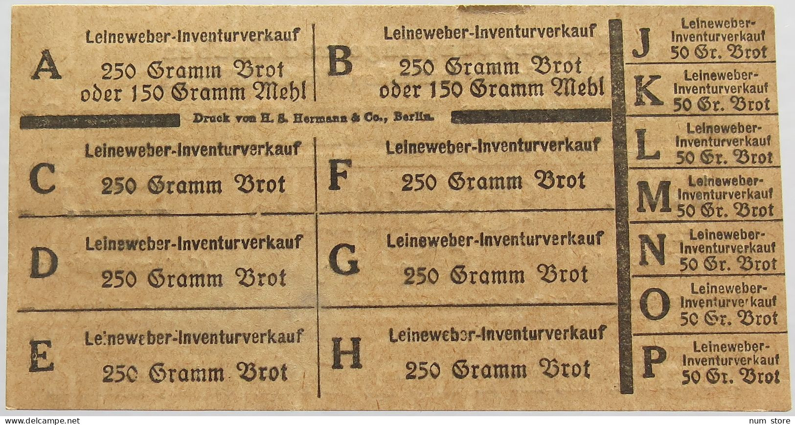 GERMANY BROTKARTE RATION CARD BERLIN #alb020 0079 - Andere & Zonder Classificatie