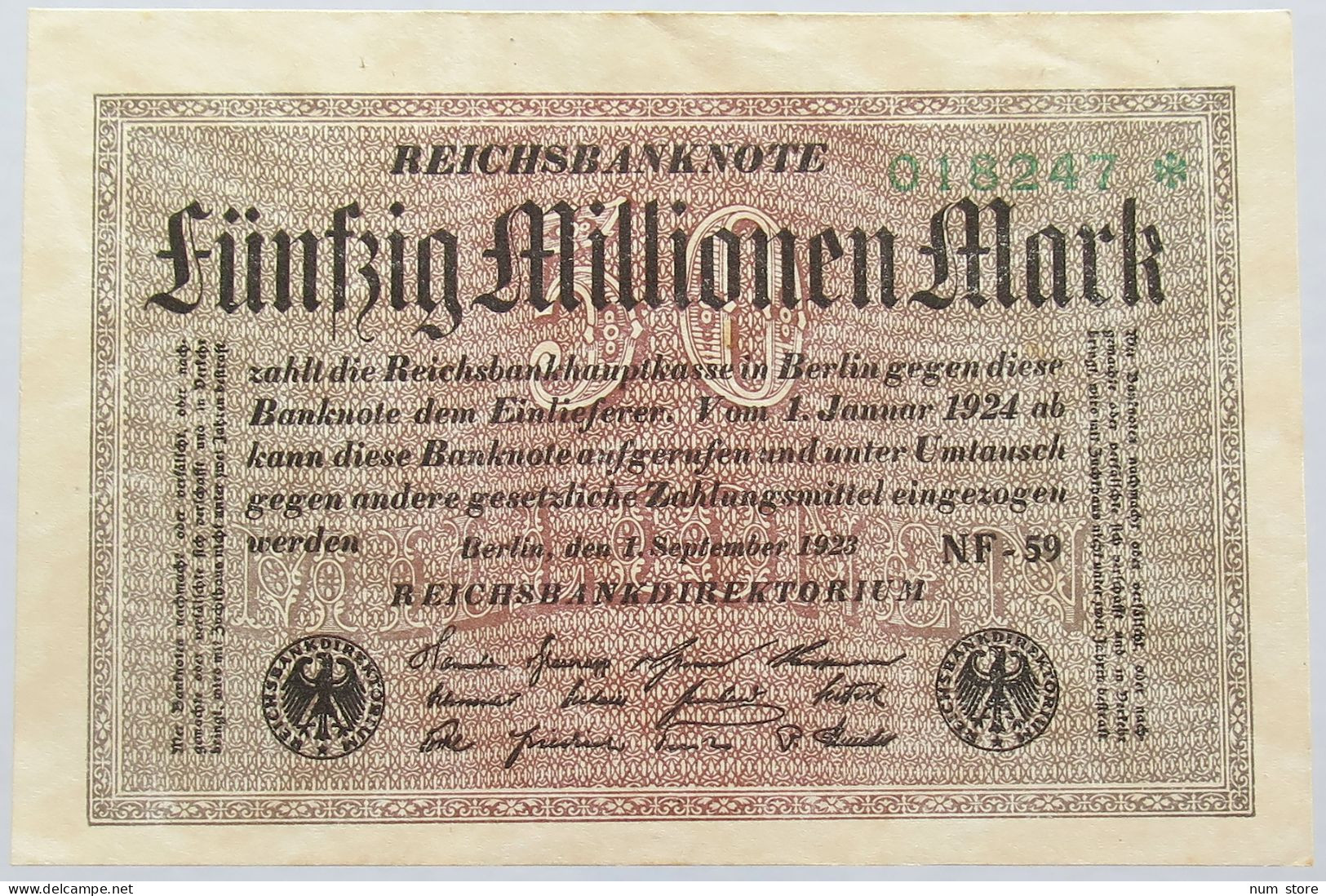 GERMANY GERMANY 50 MILLIONEN 1924 #alb004 0191 - 50 Miljoen Mark