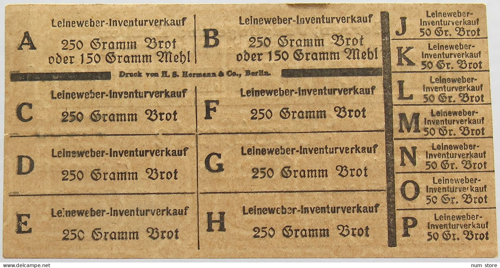 GERMANY BROTKARTE RATION CARD BERLIN #alb020 0081 - Andere & Zonder Classificatie