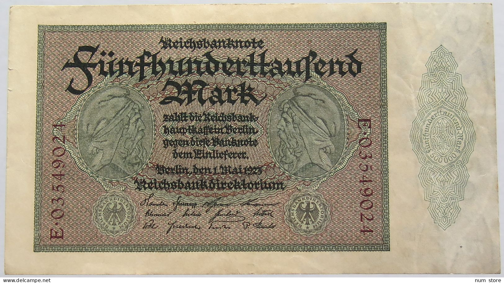 GERMANY 500000 MARK 1923 87B #alb010 0039 - 500000 Mark