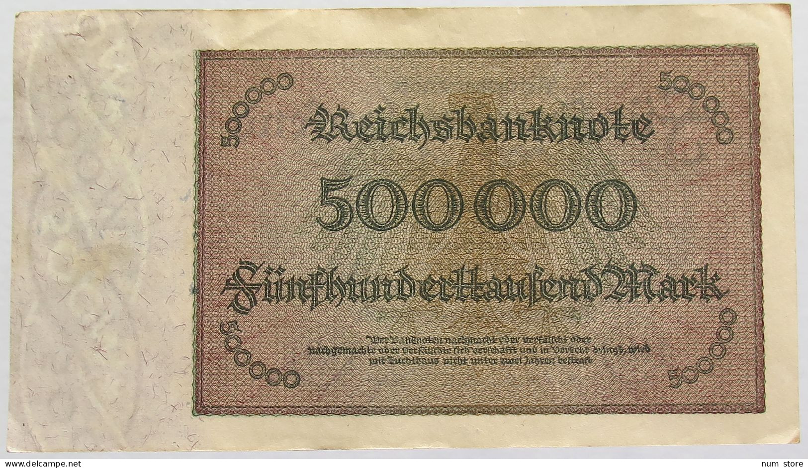 GERMANY 500000 MARK 1923 87F #alb010 0069 - 500.000 Mark