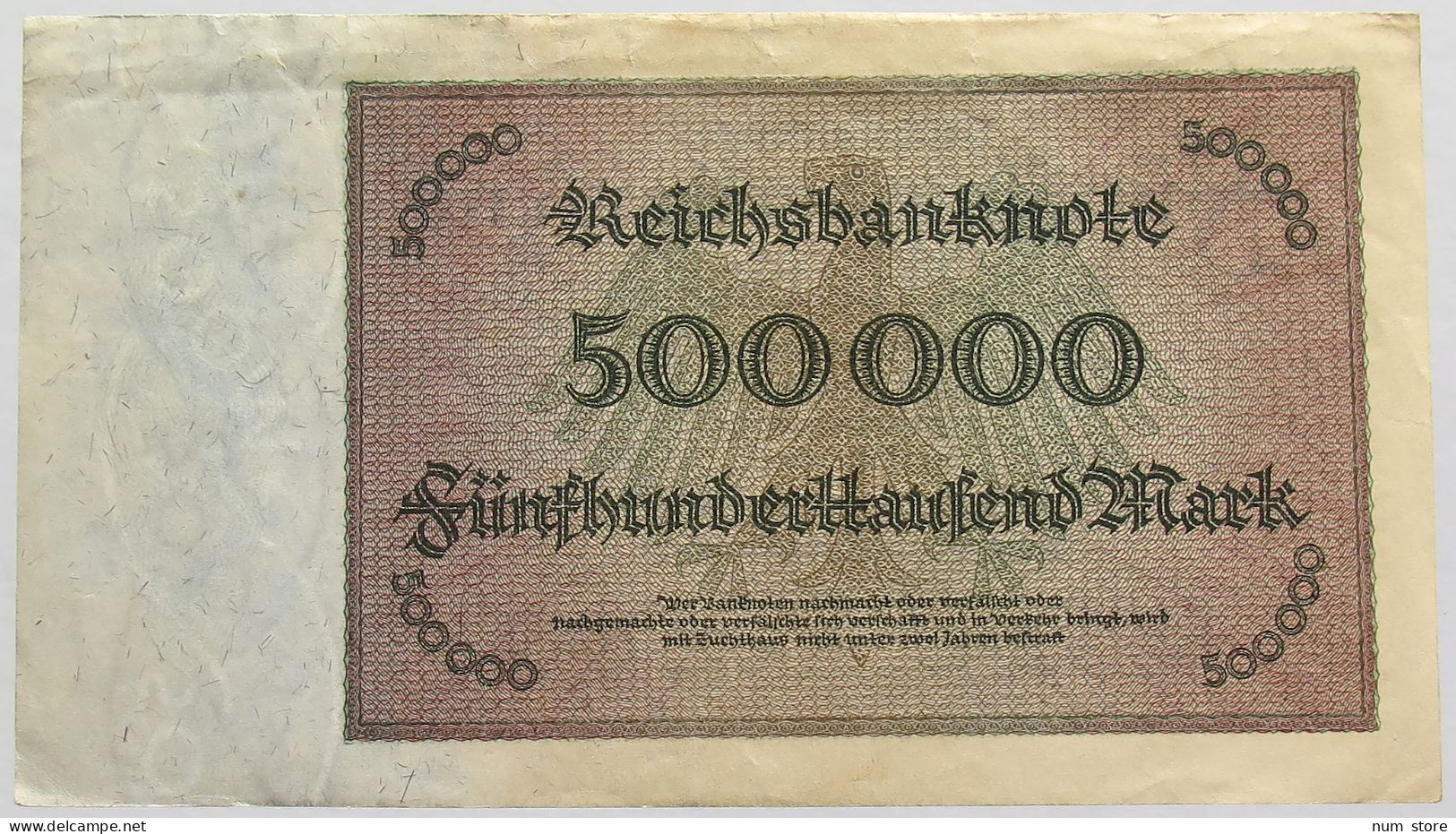 GERMANY 500000 MARK 1923 87E #alb010 0071 - 500.000 Mark