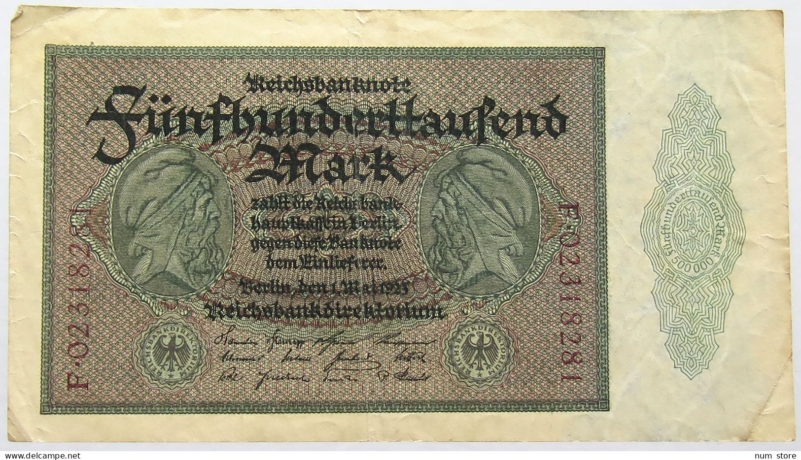 GERMANY 500000 MARK 1923 #alb067 0403 - 500.000 Mark