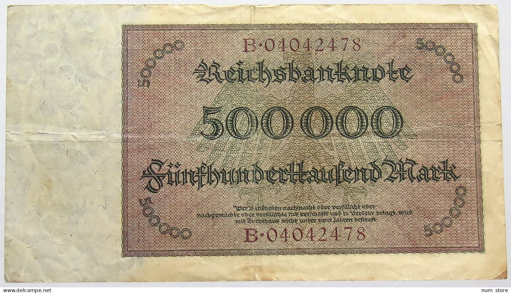 GERMANY 500000 MARK 1923 #alb067 0409 - 500.000 Mark