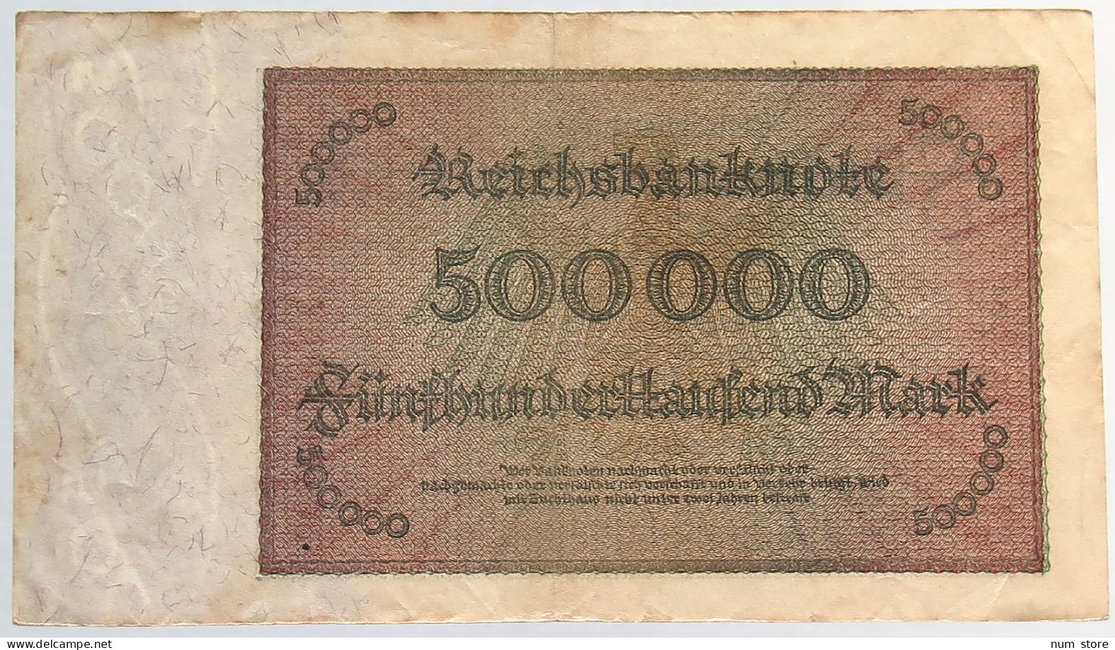 GERMANY 500000 MARK 1923 #alb066 0535 - 500000 Mark