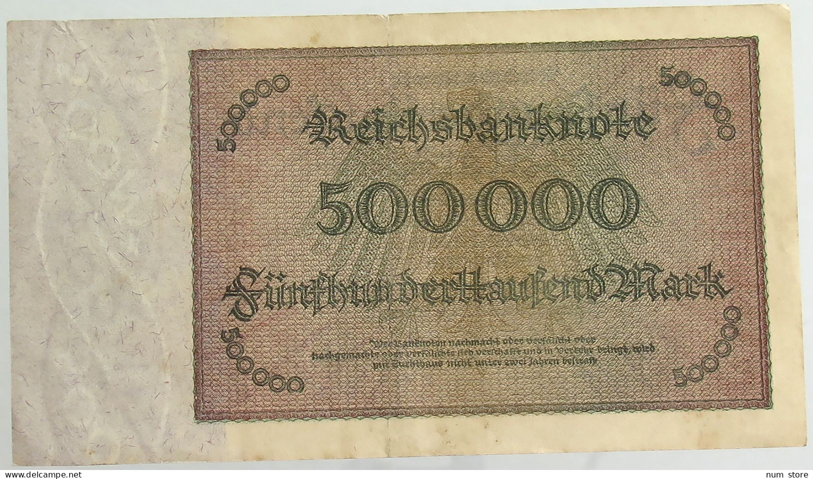 GERMANY 500000 MARK 1923 #alb066 0525 - 500.000 Mark