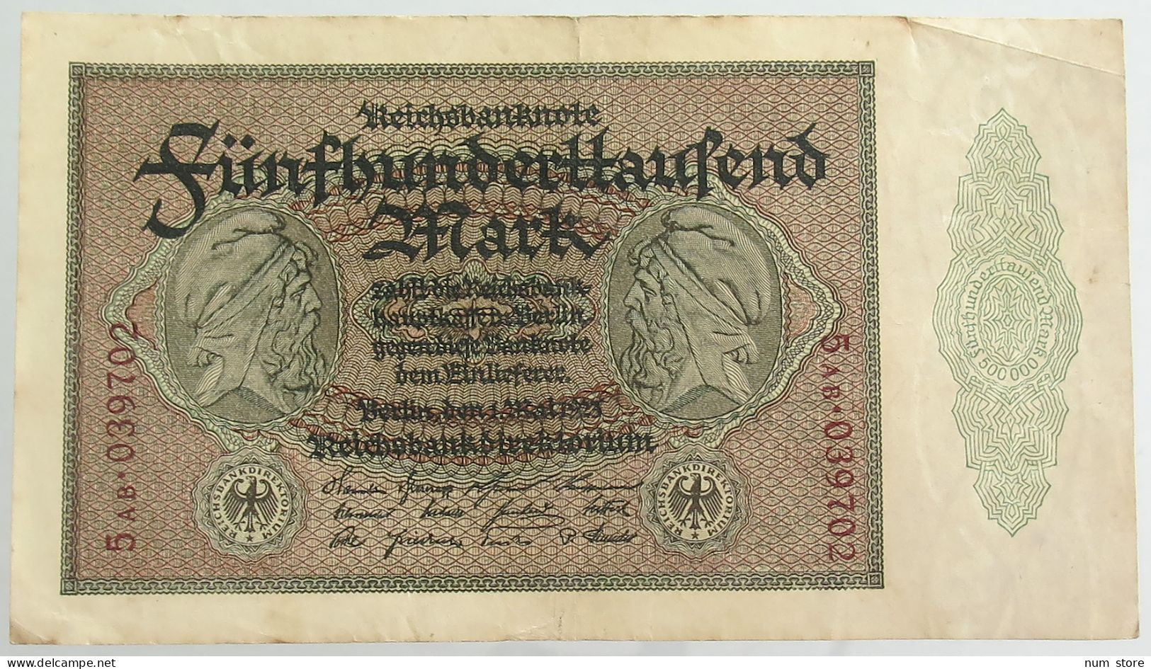 GERMANY 500000 MARK 1923 #alb066 0527 - 500.000 Mark