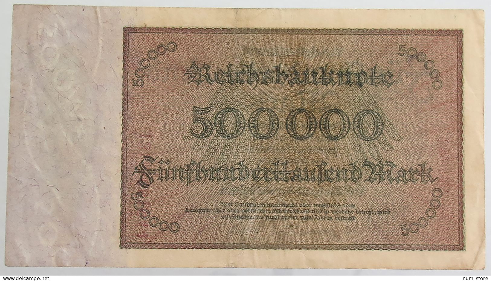 GERMANY 500000 MARK 1923 #alb066 0531 - 500.000 Mark