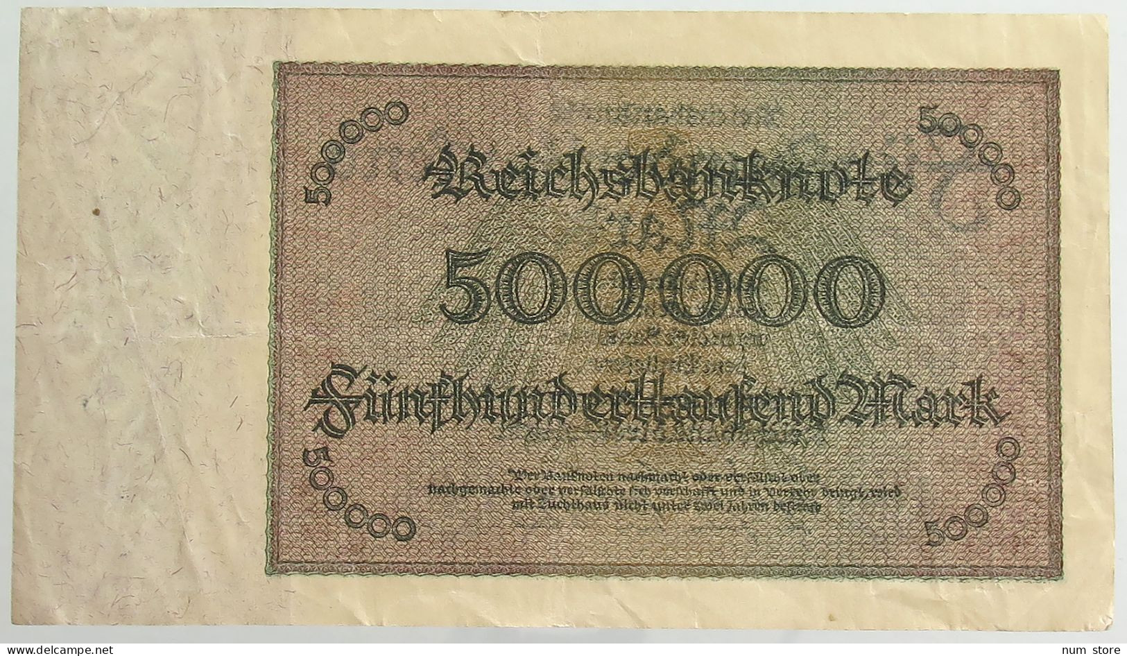 GERMANY 500000 MARK 1923 #alb066 0521 - 500000 Mark