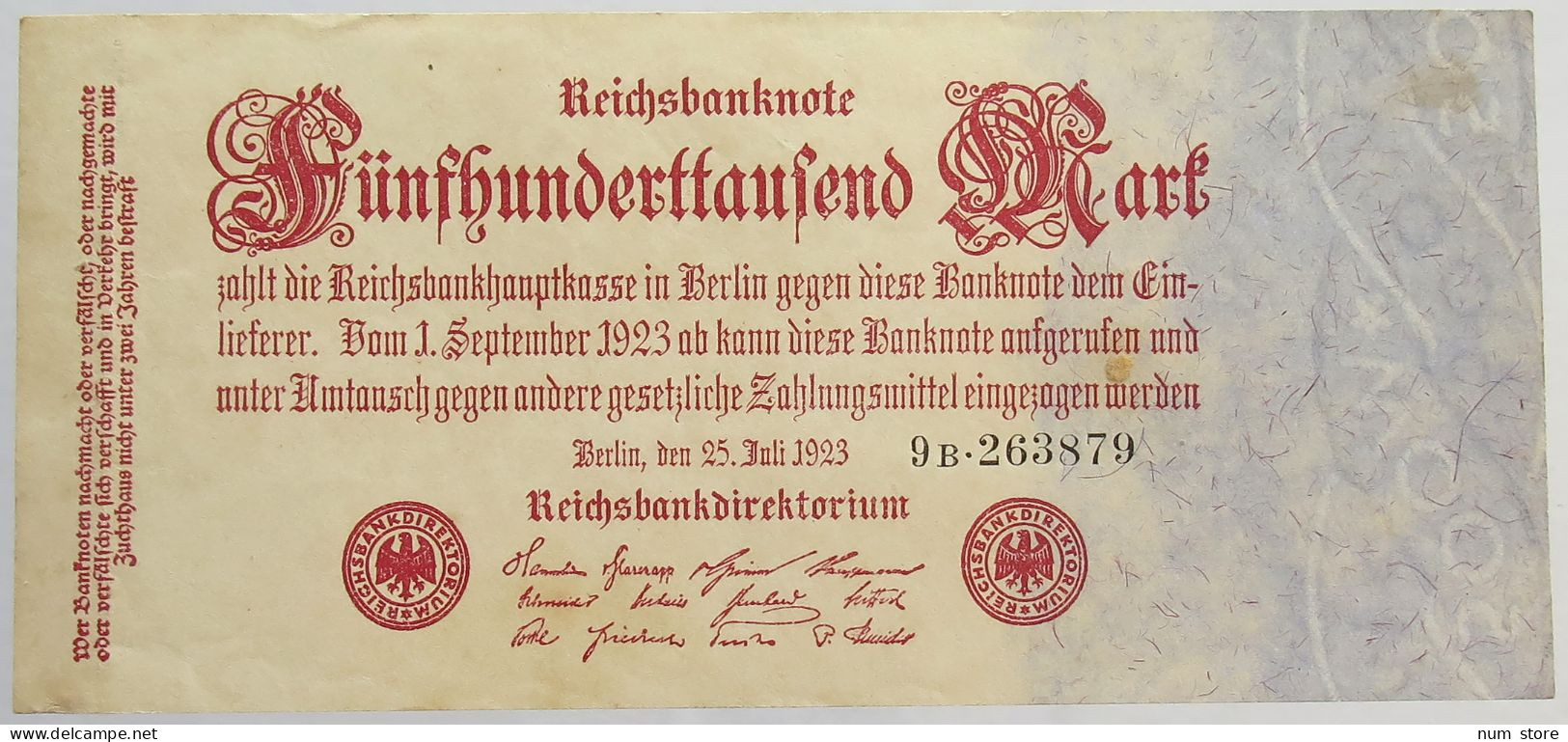 GERMANY 500000 MARK 1923 #alb066 0329 - 500.000 Mark