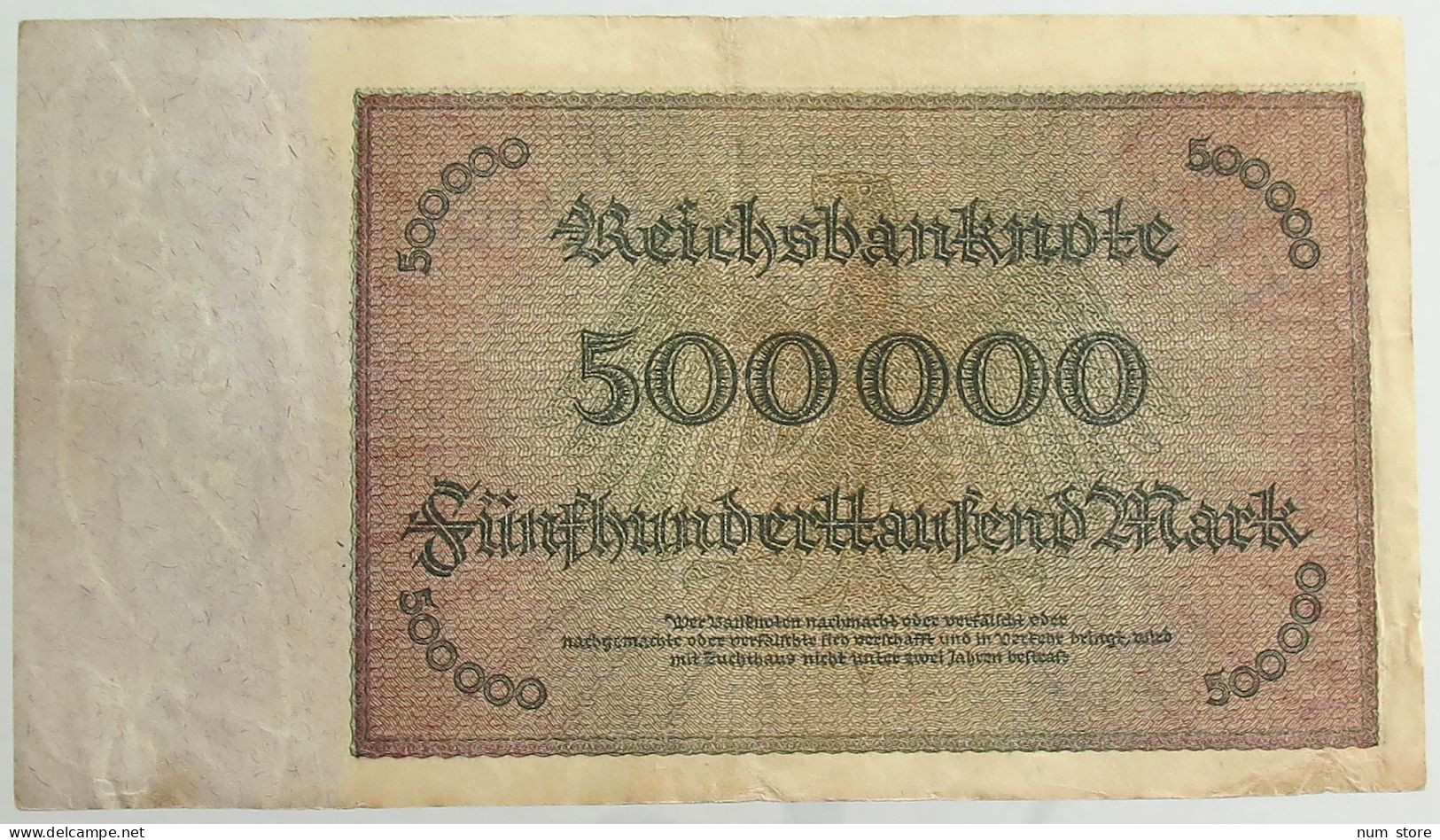 GERMANY 500000 MARK 1923 #alb066 0523 - 500000 Mark