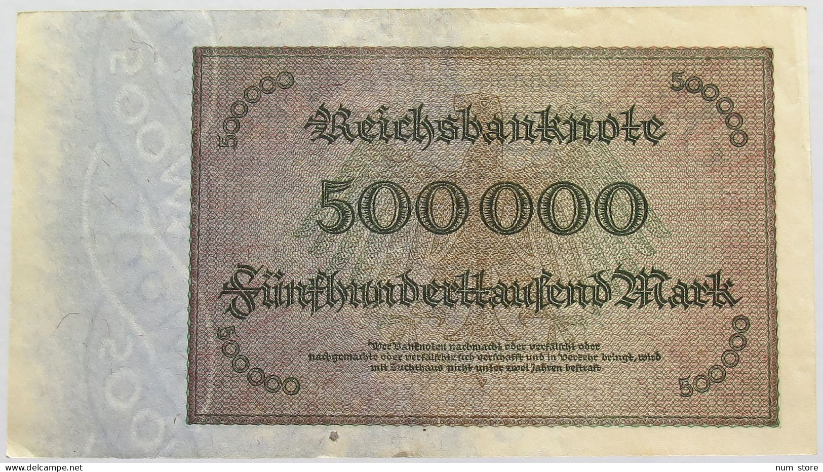 GERMANY 500000 MARK 1923 #alb010 0067 - 500.000 Mark