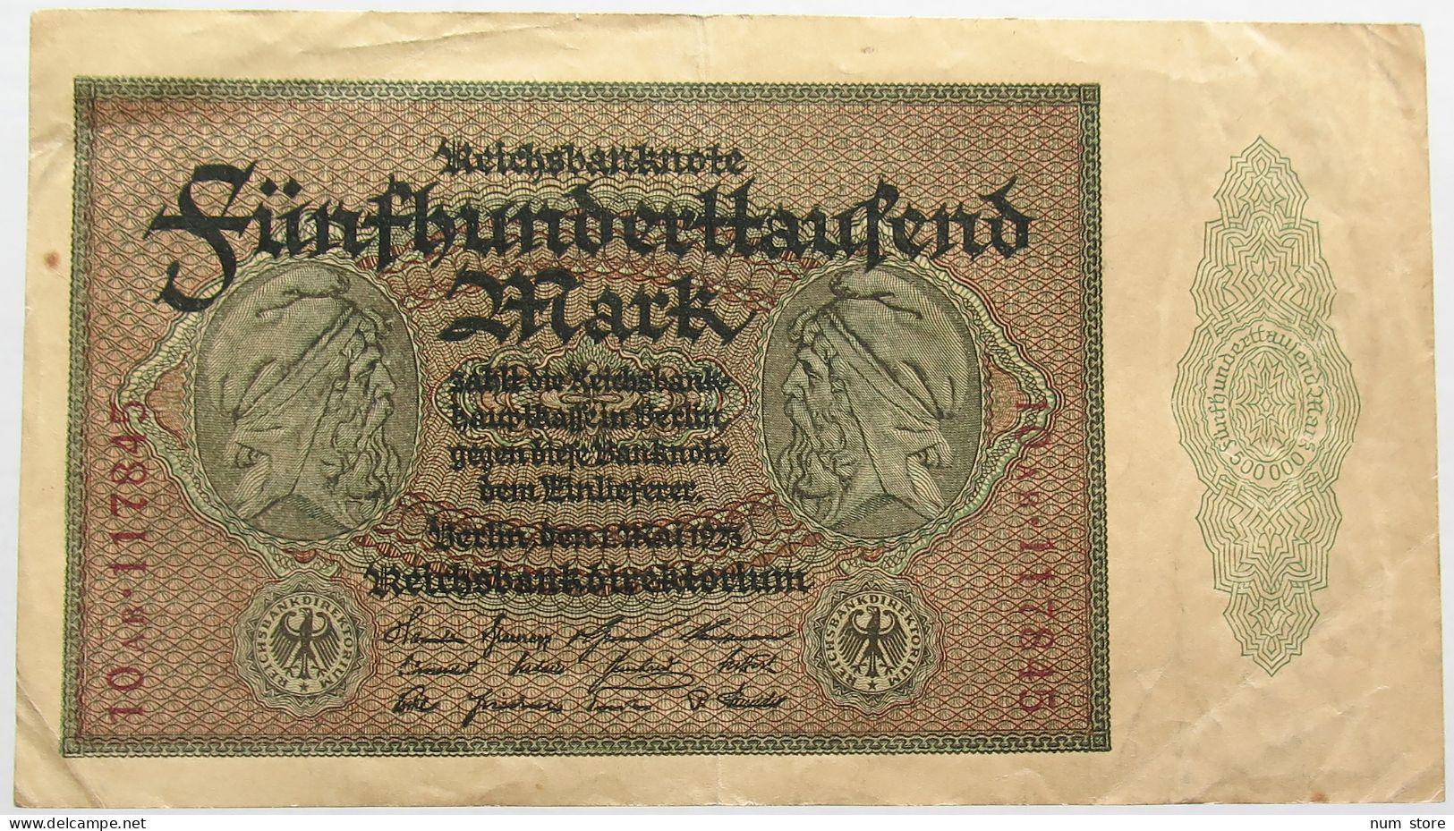 GERMANY 500000 MARK 1923 #alb013 0103 - 500.000 Mark
