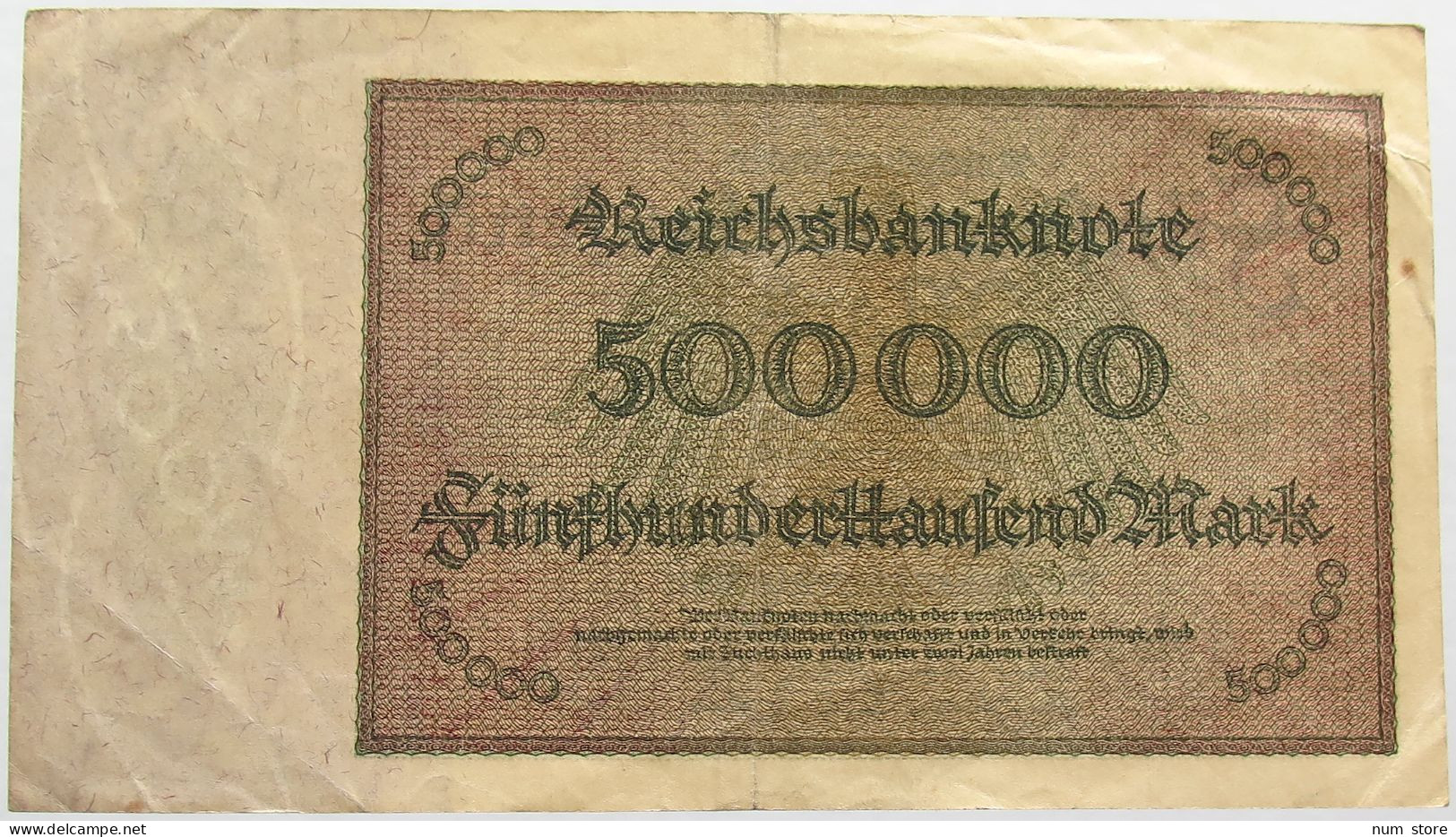 GERMANY 500000 MARK 1923 #alb013 0103 - 500.000 Mark