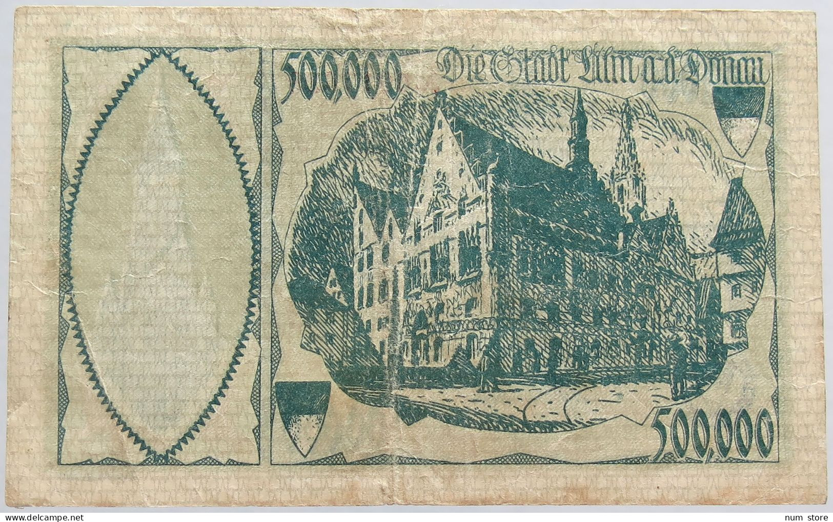 GERMANY 500000 MARK 1922 ULM #alb002 0335 - 500.000 Mark