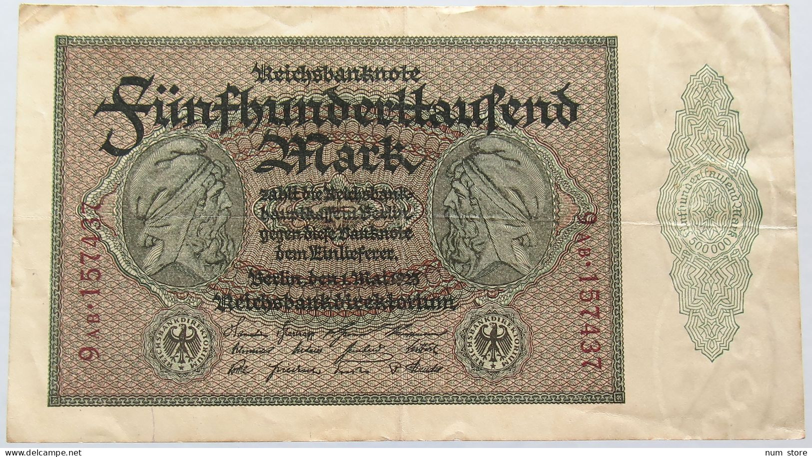 GERMANY 500000 MARK 1923 #alb004 0233 - 500.000 Mark