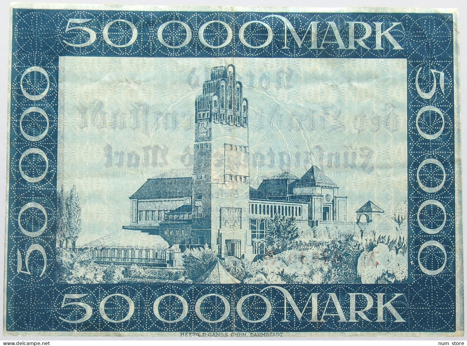 GERMANY 50000 MARK DARMSTADT #alb004 0007 - 50.000 Mark