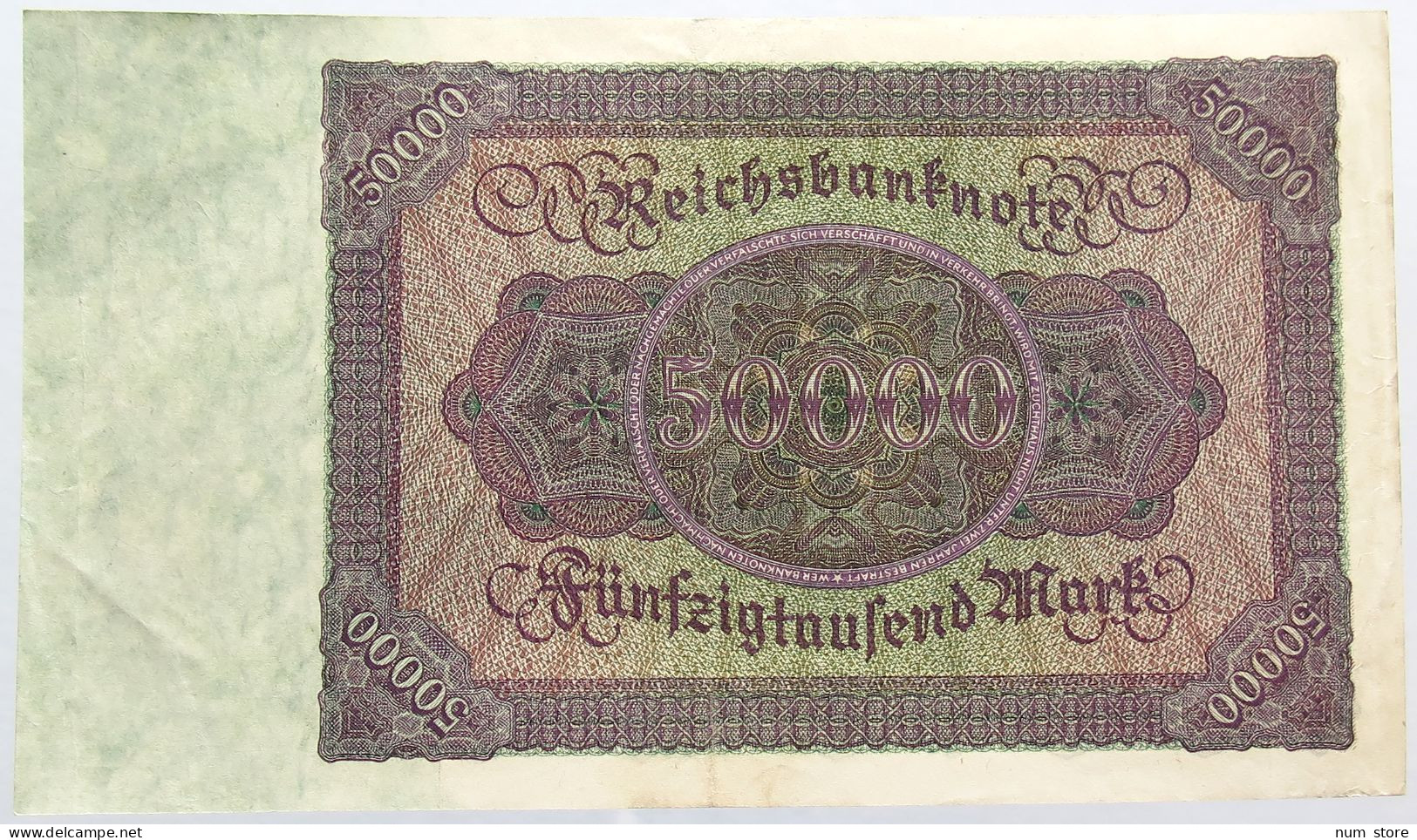 GERMANY 50000 MARK 1922 #alb004 0527 - 50.000 Mark