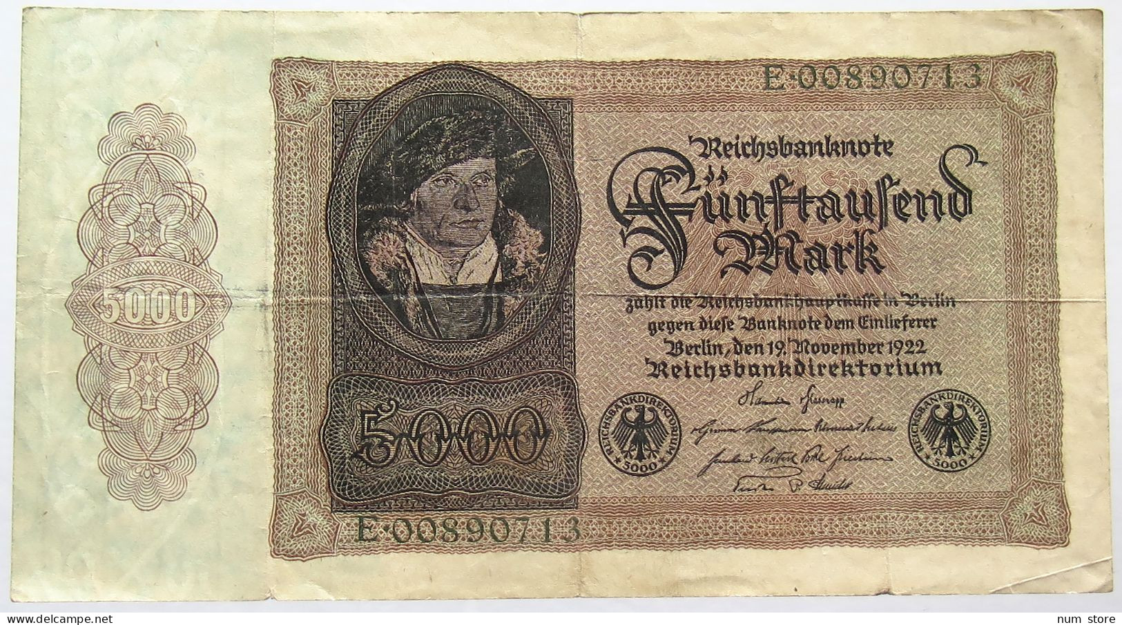 GERMANY 5000 MARK 1922 #alb067 0389 - 5000 Mark