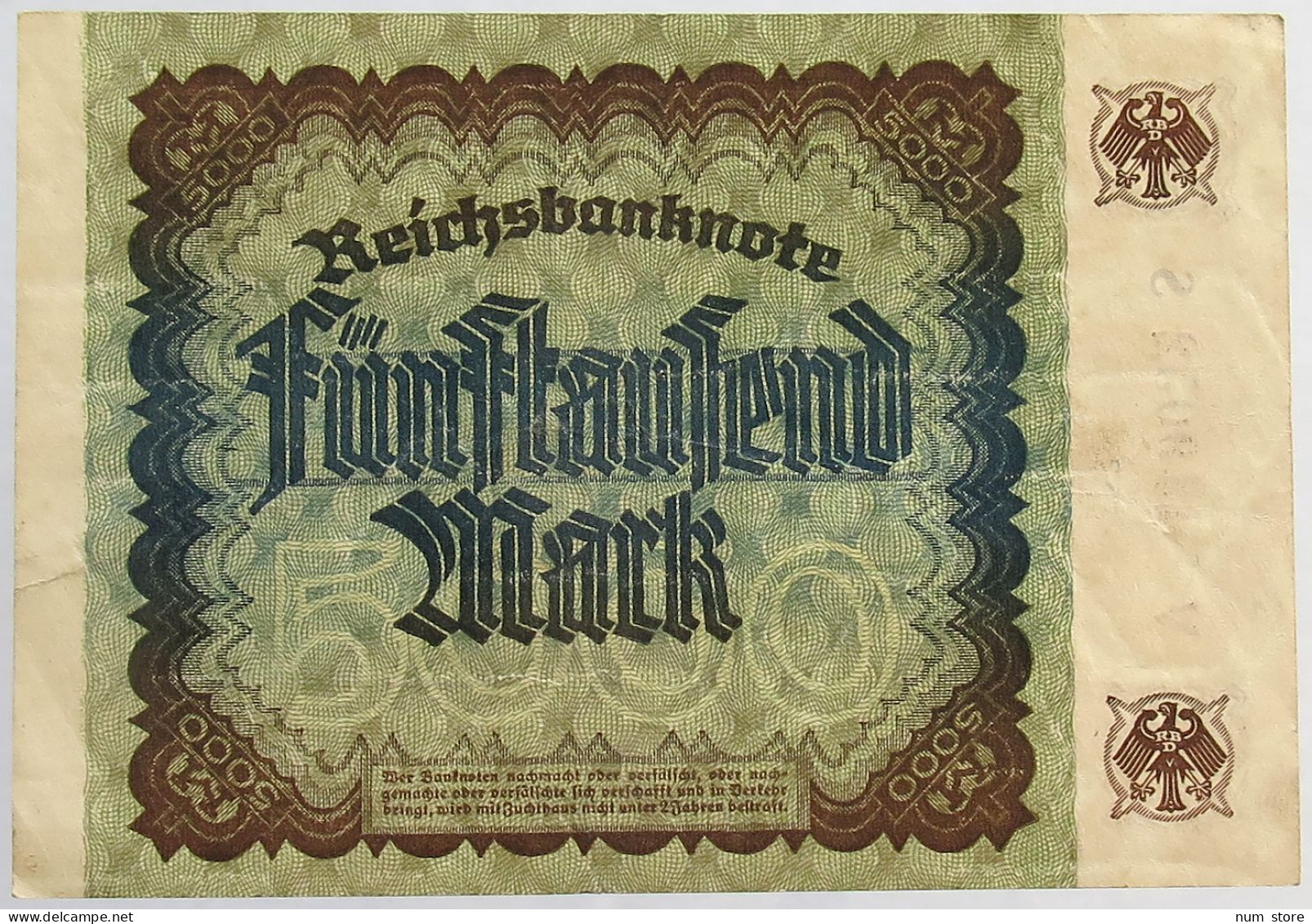 GERMANY 5000 MARK 1922 #alb066 0305 - 5.000 Mark