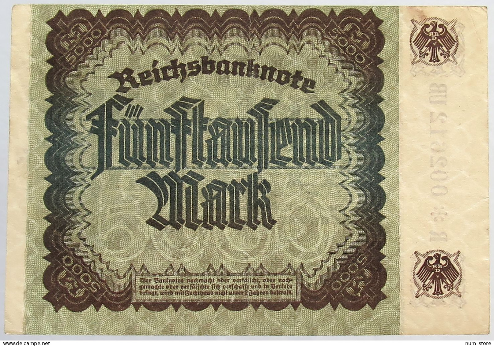 GERMANY 5000 MARK 1922 #alb066 0299 - 5000 Mark