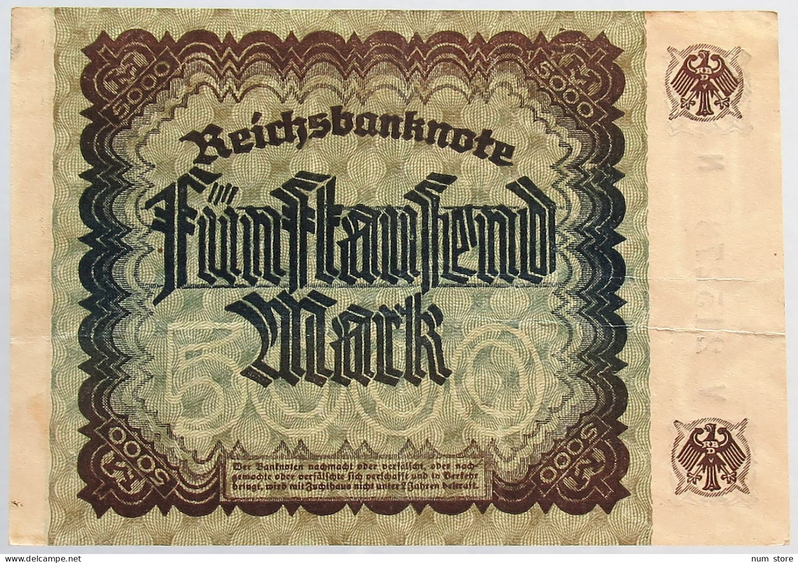 GERMANY 5000 MARK 1922 #alb066 0279 - 5000 Mark