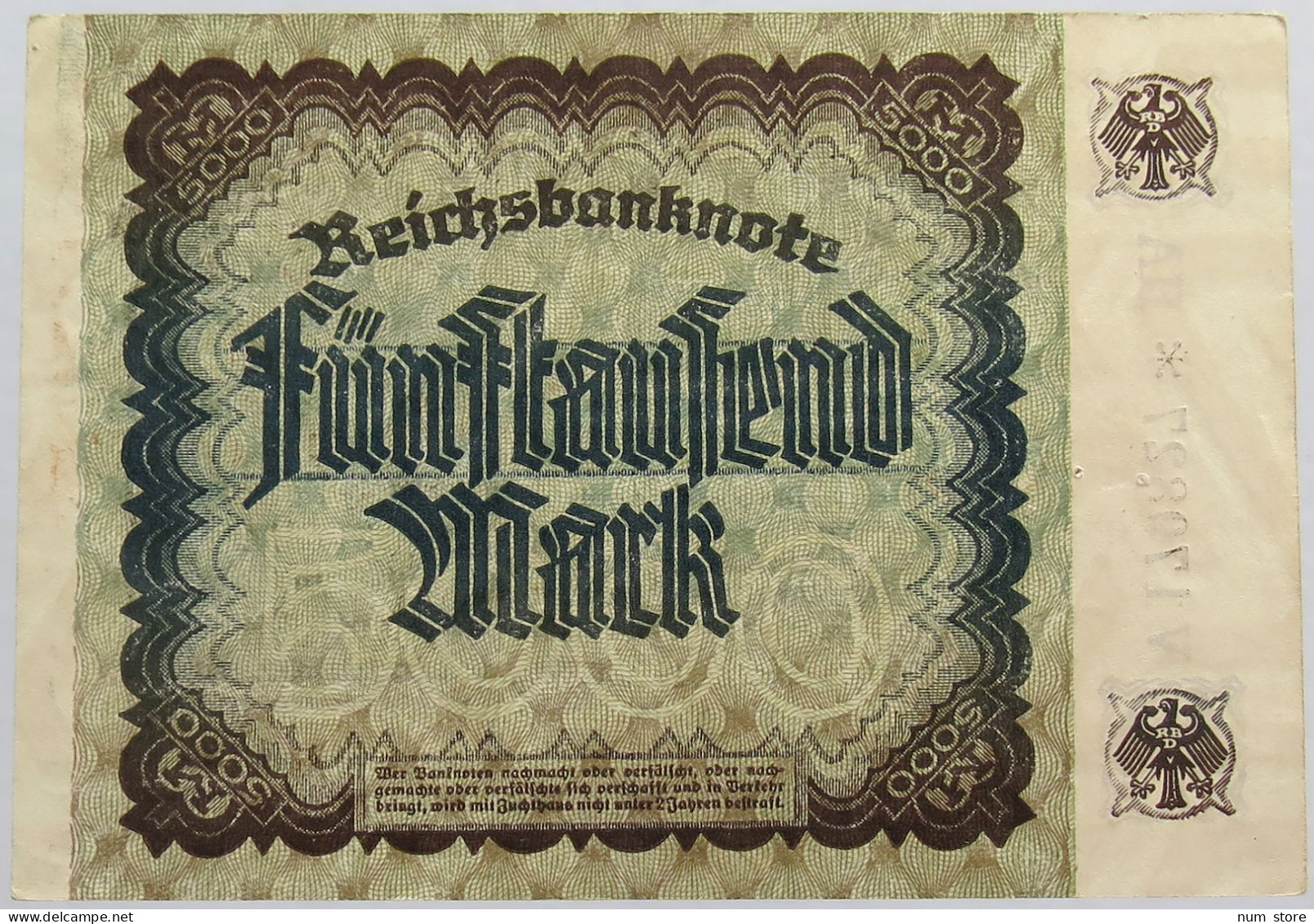 GERMANY 5000 MARK 1922 #alb018 0401 - 5000 Mark