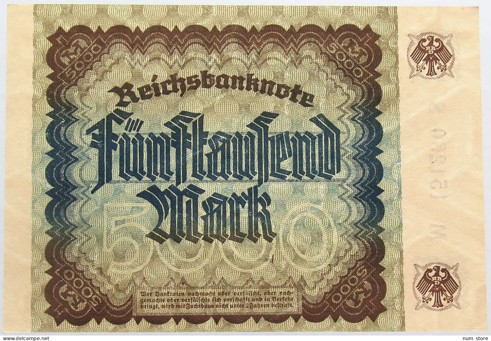 GERMANY 5000 MARK 1922 #alb004 0515 - 5.000 Mark