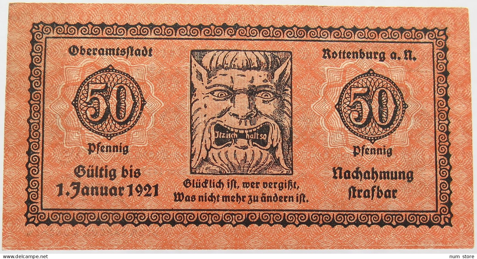 GERMANY 50 Pfennig Rottenburg 1918 #alb002 0229 - Other & Unclassified