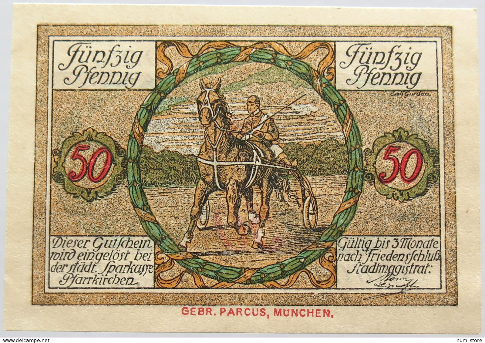 GERMANY 50 PFENNIG PFARRKIRCHEN #alb003 0291 - Other & Unclassified