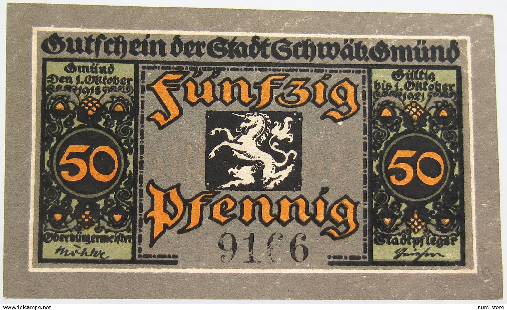 GERMANY 50 PFENNIG GMUND 1918 #alb002 0303 - Andere & Zonder Classificatie