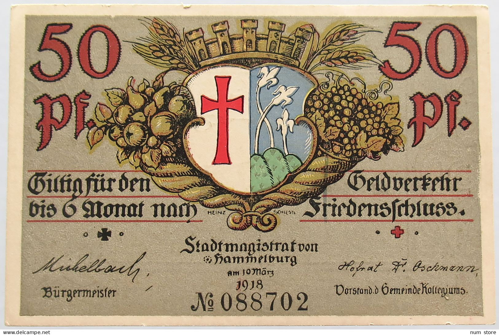 GERMANY 50 PFENNIG HAMMELBURG 1918 #alb003 0395 - Autres & Non Classés