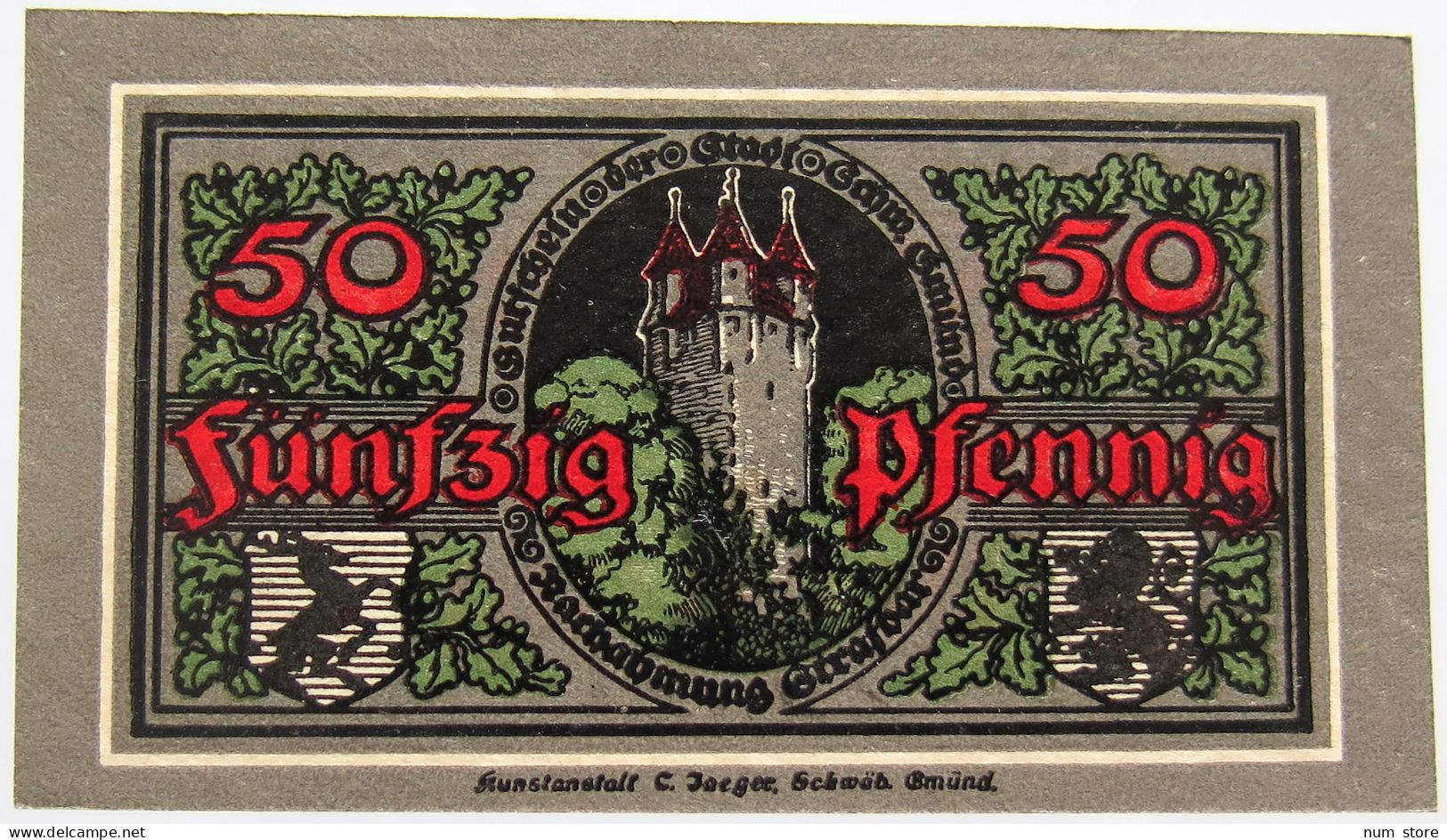 GERMANY 50 PFENNIG GMUND #alb002 0301 - Andere & Zonder Classificatie