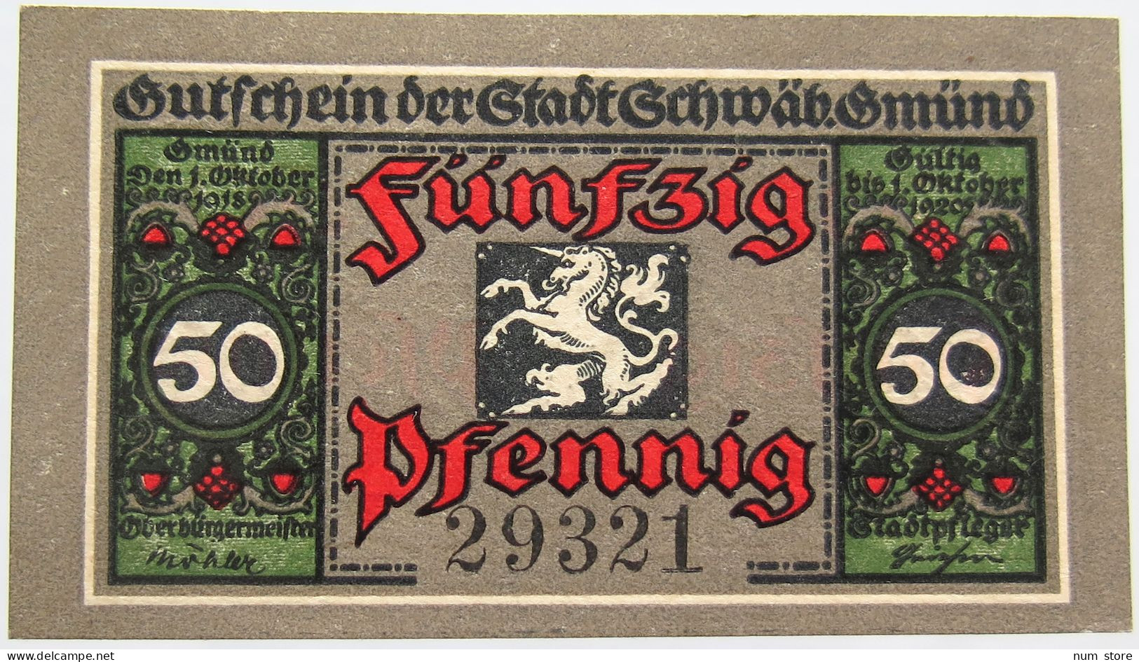 GERMANY 50 PFENNIG GMUND #alb002 0301 - Otros & Sin Clasificación