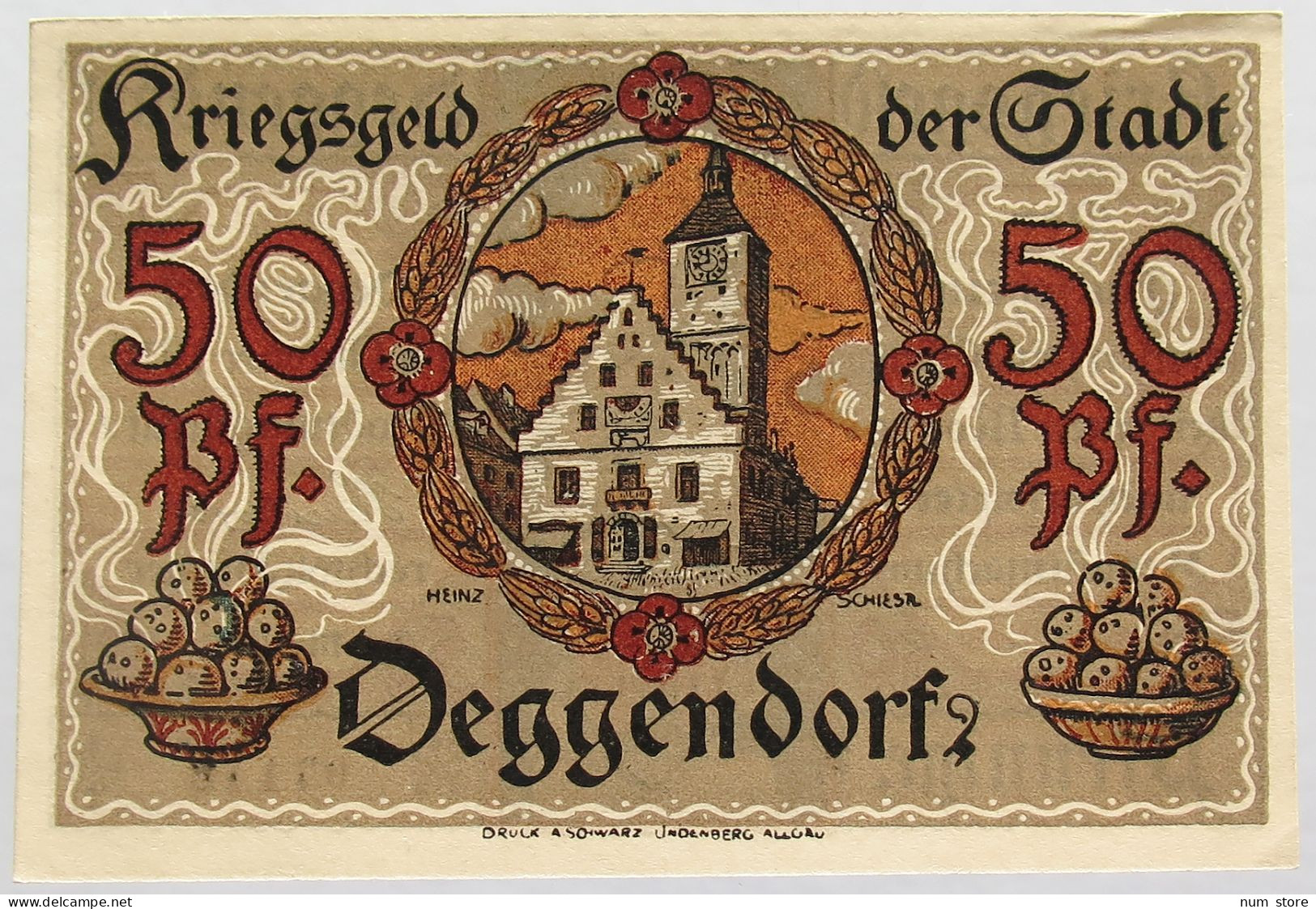 GERMANY 50 PFENNIG DEGGENDORF 1918 #alb003 0423 - Other & Unclassified