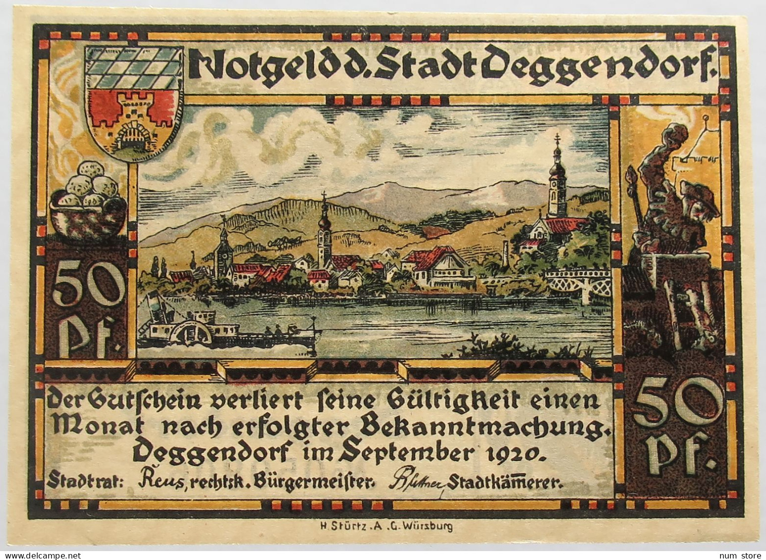 GERMANY 50 PFENNIG DEGGENDORF 1920 #alb003 0419 - Other & Unclassified