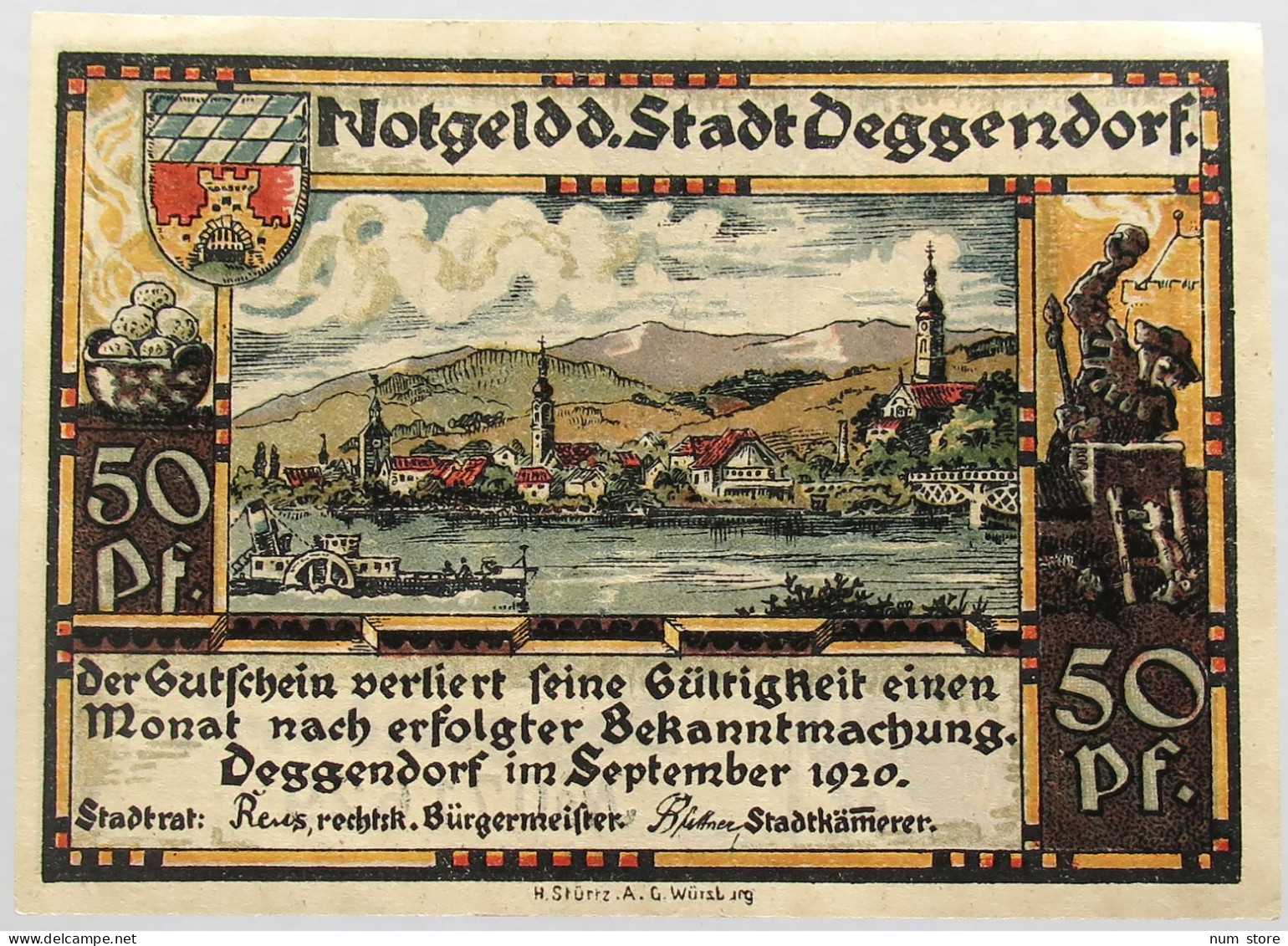 GERMANY 50 PFENNIG DEGGENDORF 1920 #alb003 0421 - Sonstige & Ohne Zuordnung