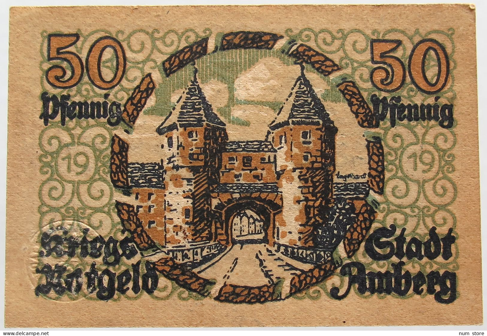 GERMANY 50 PFENNIG AMBERG #alb003 0497 - Autres & Non Classés