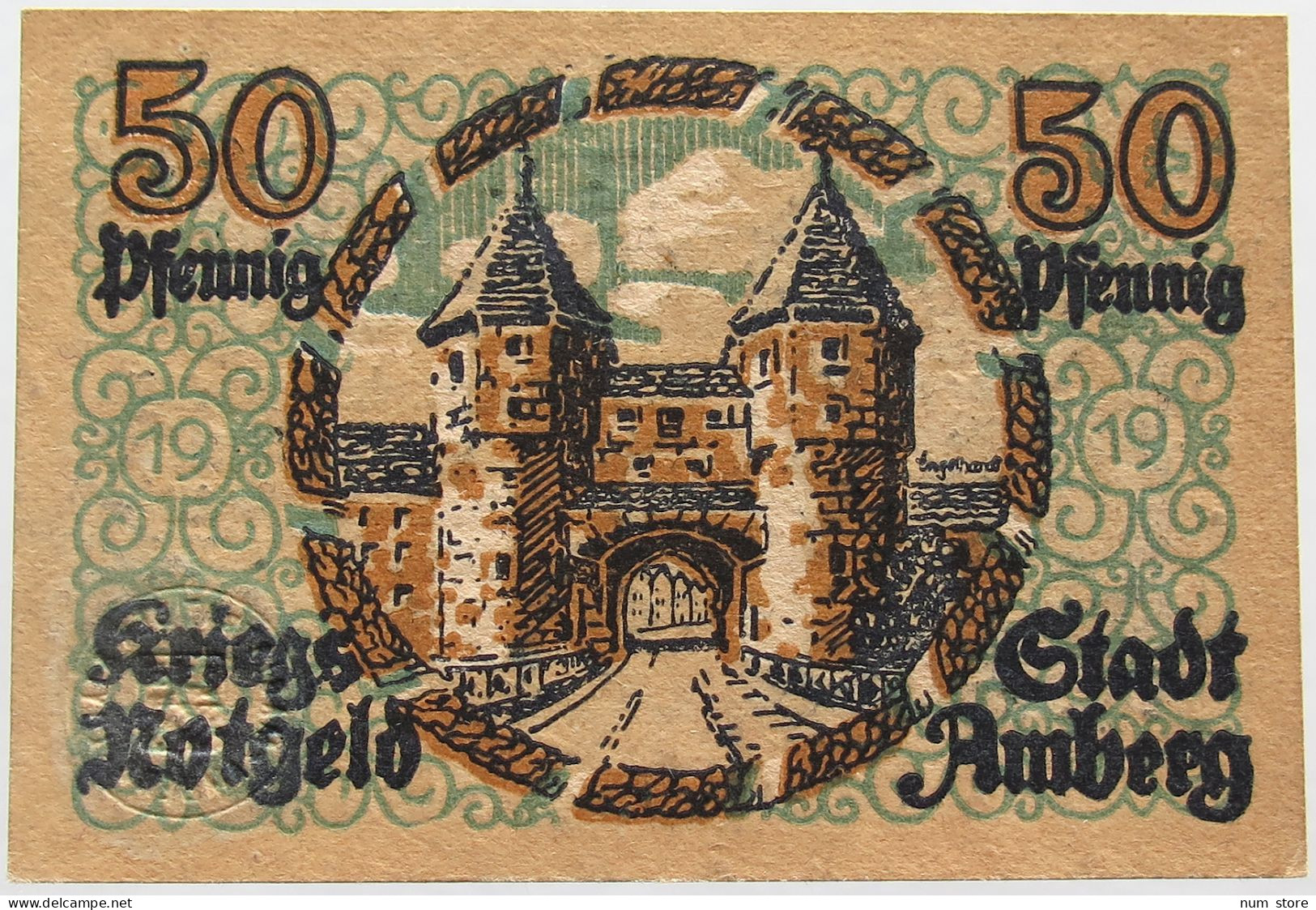 GERMANY 50 PFENNIG AMBERG #alb003 0495 - Autres & Non Classés