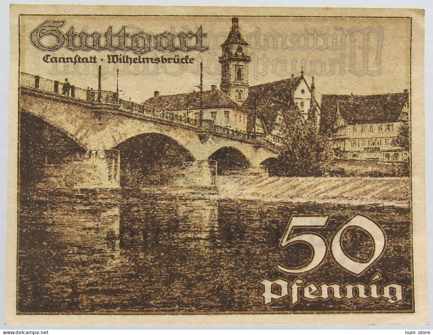 GERMANY 50 PFENNIG 1924 STUTTGART #alb002 0471 - Andere & Zonder Classificatie