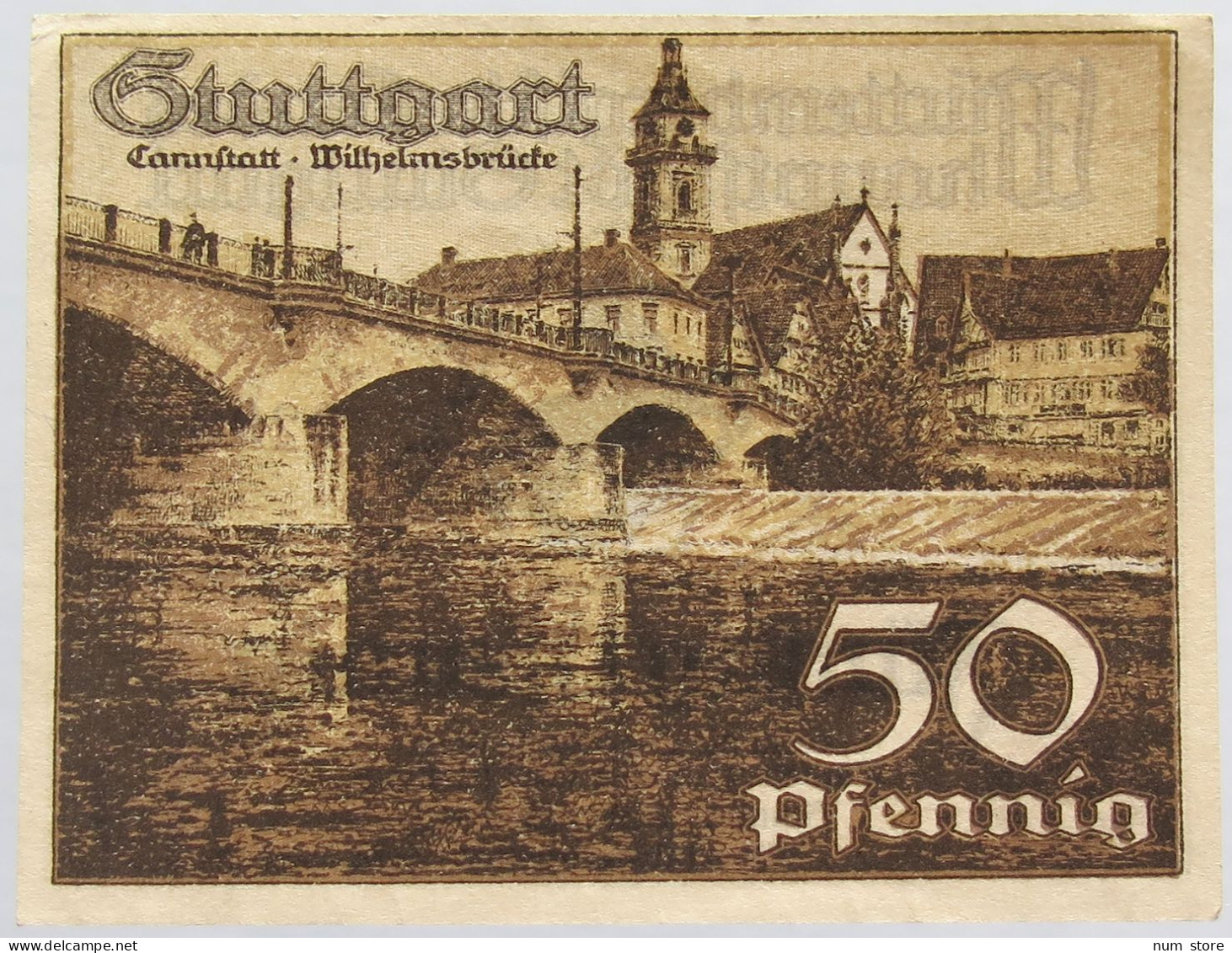 GERMANY 50 PFENNIG 1924 STUTTGART #alb002 0467 - Sonstige & Ohne Zuordnung