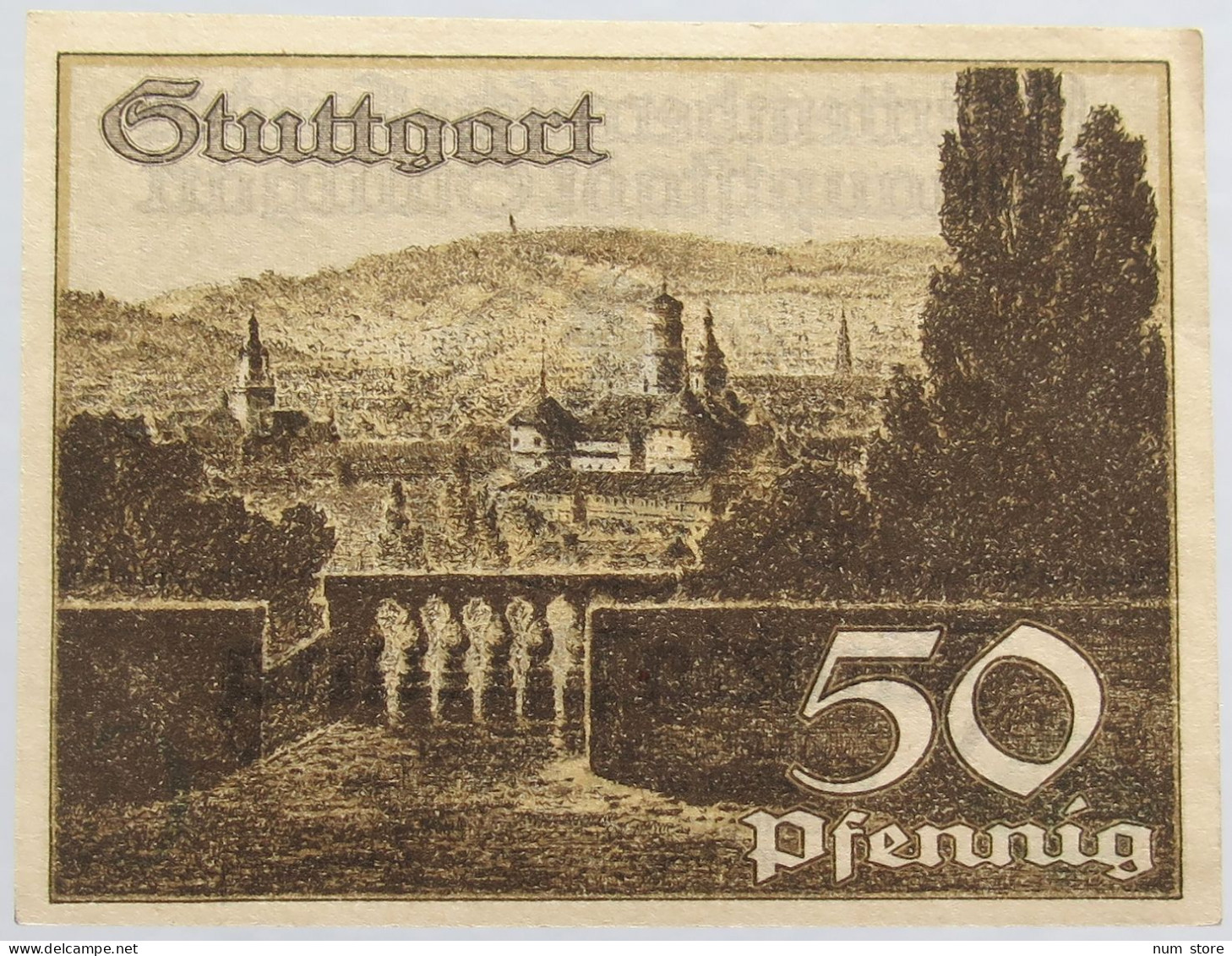 GERMANY 50 PFENNIG 1924 STUTTGART #alb002 0463 - Sonstige & Ohne Zuordnung