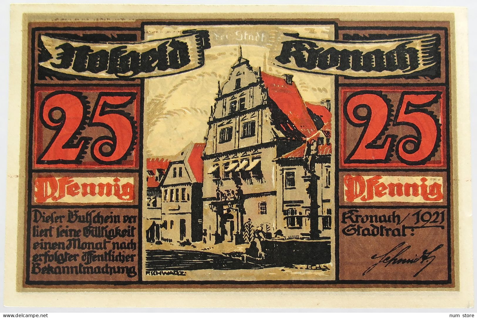 GERMANY 50 PFENNIG 1921 KRONACH #alb003 0355 - Altri & Non Classificati