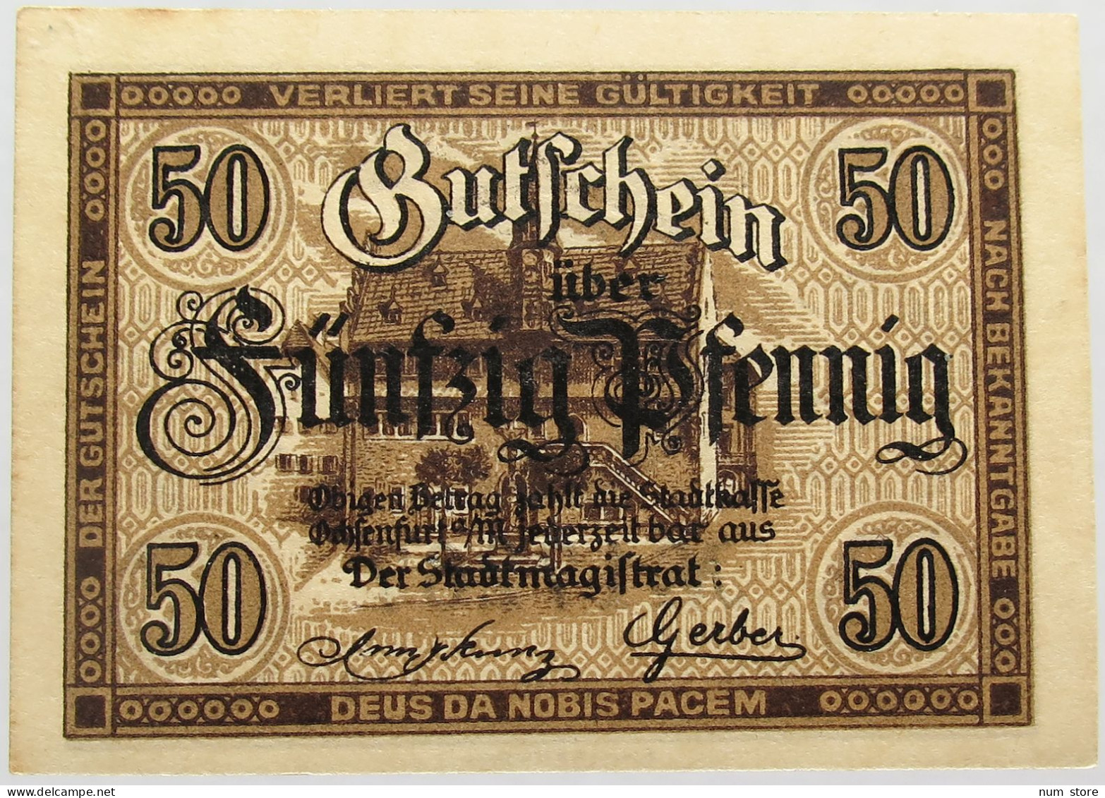 GERMANY 50 PFENNIG 1919 OCHENFURT #alb015 0271 - Other & Unclassified