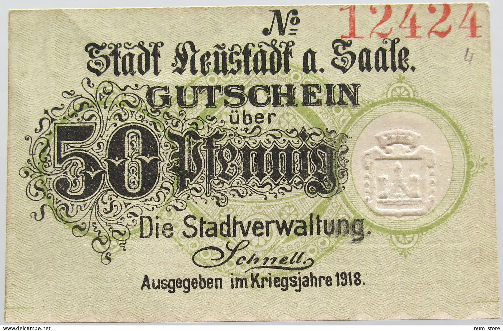 GERMANY 50 PFENNIG 1918 NEUSTADT #alb003 0443 - Altri & Non Classificati