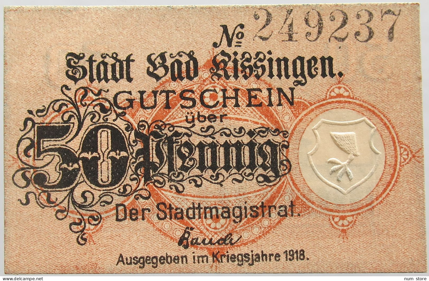 GERMANY 50 PFENNIG 1918 KISSINGEN #alb003 0447 - Andere & Zonder Classificatie