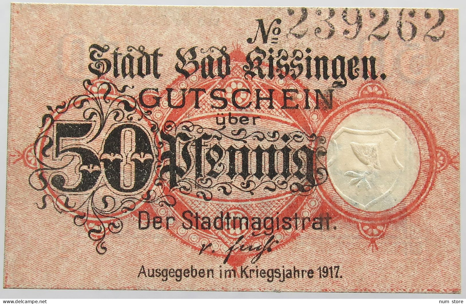 GERMANY 50 PFENNIG 1917 KISSINGEN #alb003 0449 - Sonstige & Ohne Zuordnung