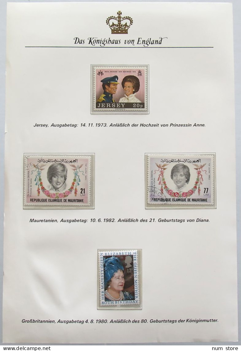 GREAT BRITAIN STAMPS, STATIONERY ROYAL FAMILY ANNA,DIANA,ELISABETH #alb006 0037 - Other & Unclassified