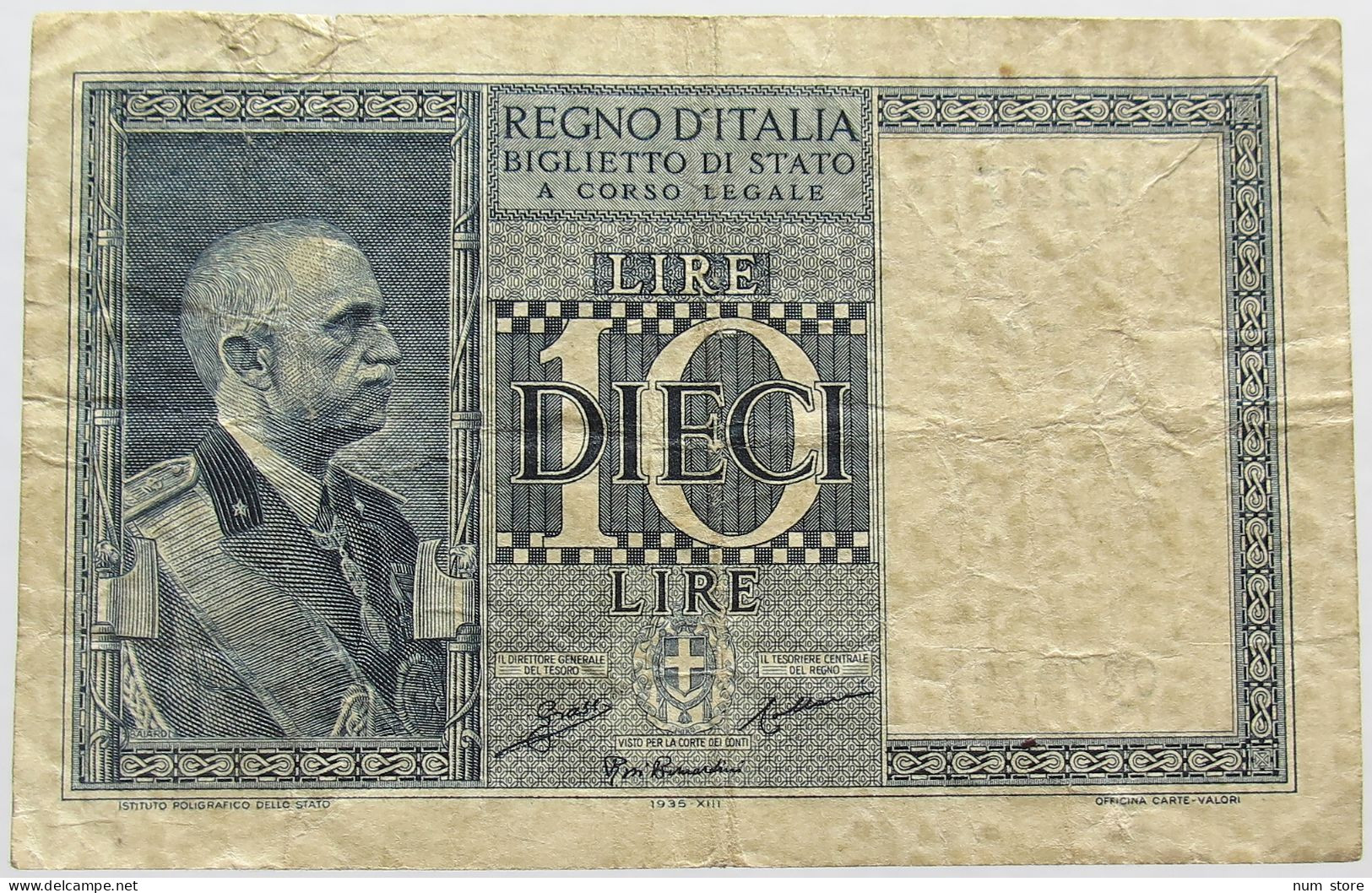 ITALY 10 LIRE 1935 #alb015 0259 - Andere & Zonder Classificatie