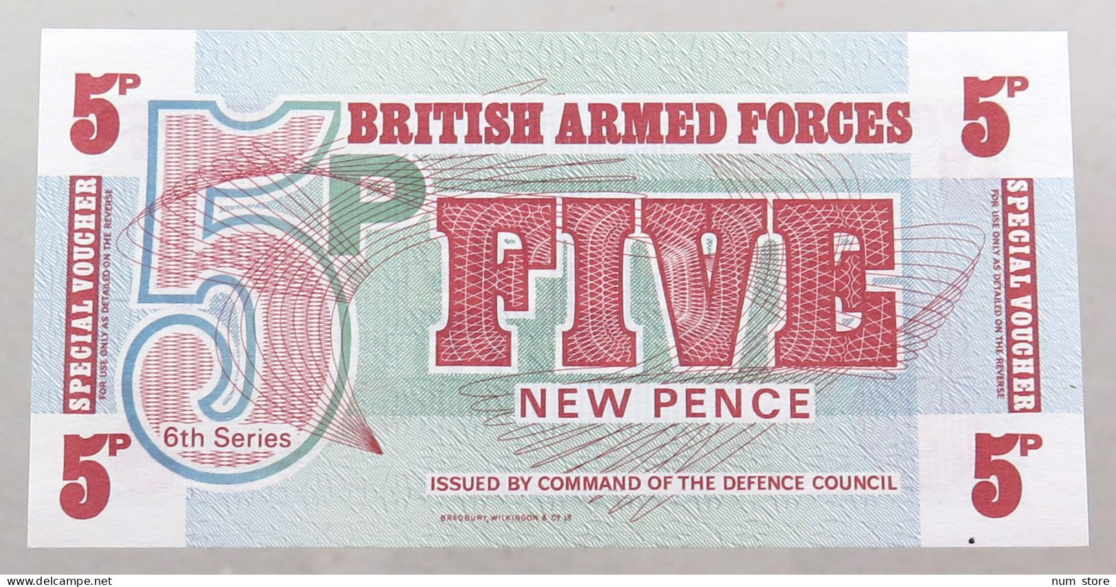 GREAT BRITAIN 5 PENCE BRITISH ARMED FORCES TOP #alb049 0105 - British Troepen & Speciale Documenten